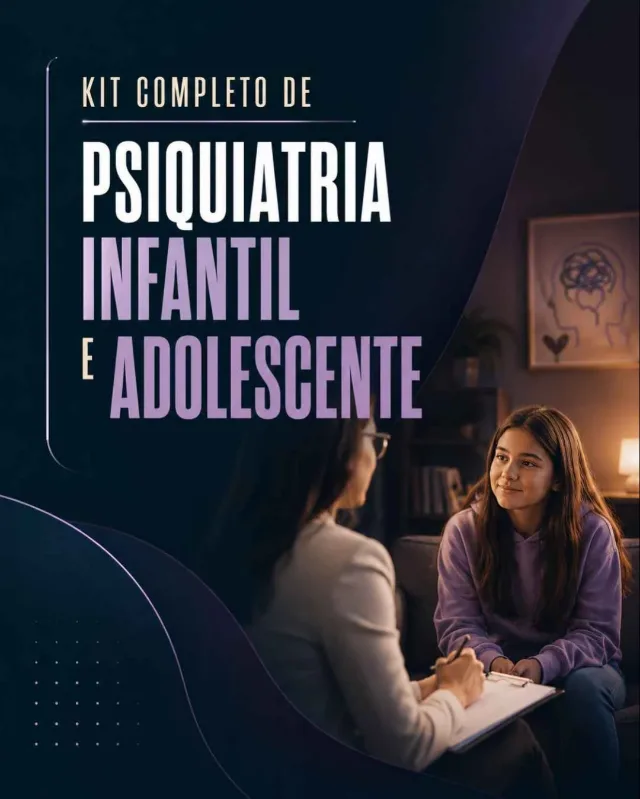 Capa do kit Psiquiatria infantil e adolescente